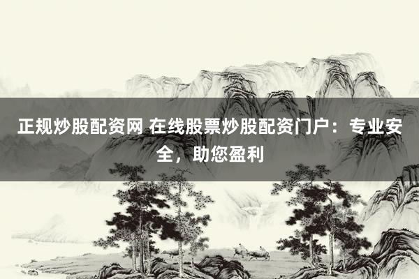 正规炒股配资网 在线股票炒股配资门户：专业安全，助您盈利