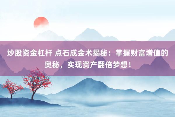 炒股资金杠杆 点石成金术揭秘：掌握财富增值的奥秘，实现资产翻倍梦想！