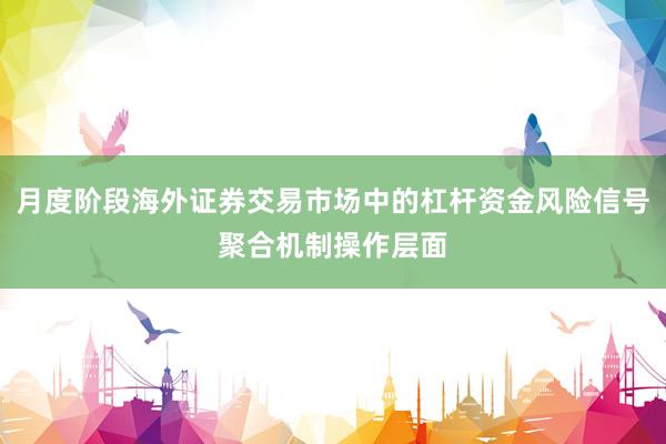 月度阶段海外证券交易市场中的杠杆资金风险信号聚合机制操作层面