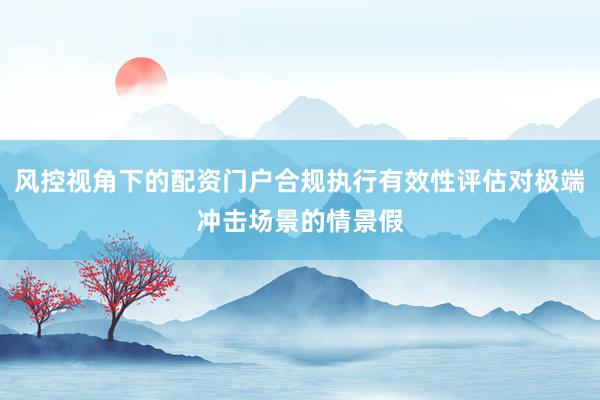 风控视角下的配资门户合规执行有效性评估对极端冲击场景的情景假